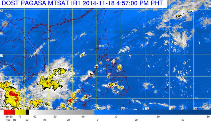 Isolated light rains for Northern Luzon on Wednesday