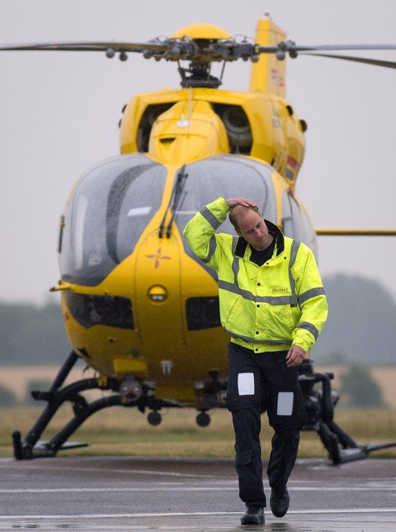 Prince William takes off in new air ambulance job