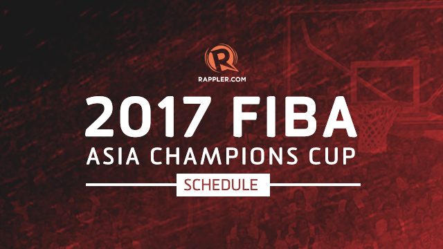 SCHEDULE: 2017 FIBA Asia Champions Cup