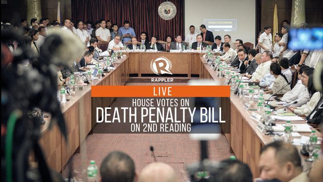 LIVE: House votes on death penalty bill on 2nd reading