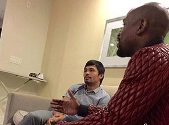 WATCH: Mayweather shares video of Pacquiao hotel meeting