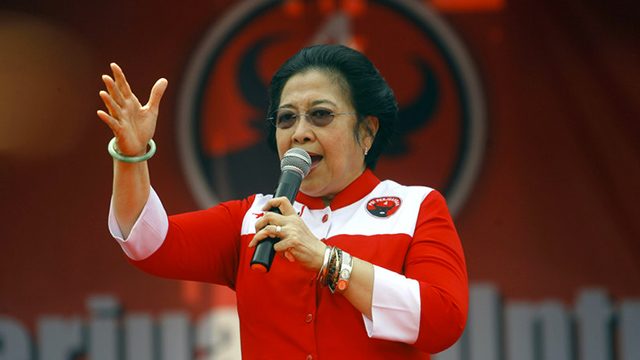 STILL CHAIRWOMAN. Megawati Sukarnoputri has been elected for another 5-year term as chairwoman of PDI-P. File photo by EPA