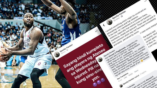 LOOK: U.P. official threatens safety of Ateneo Blue Eagles