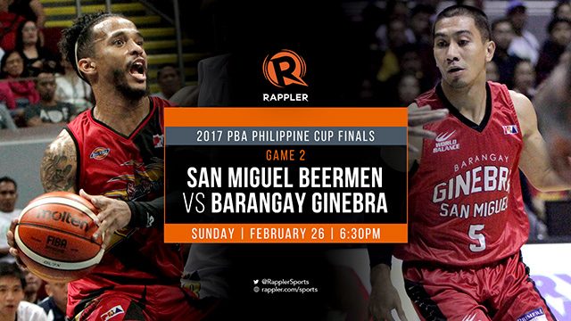 LIVE BLOG: 2017 PBA Finals Game 2 – Barangay Ginebra vs San Miguel Beermen