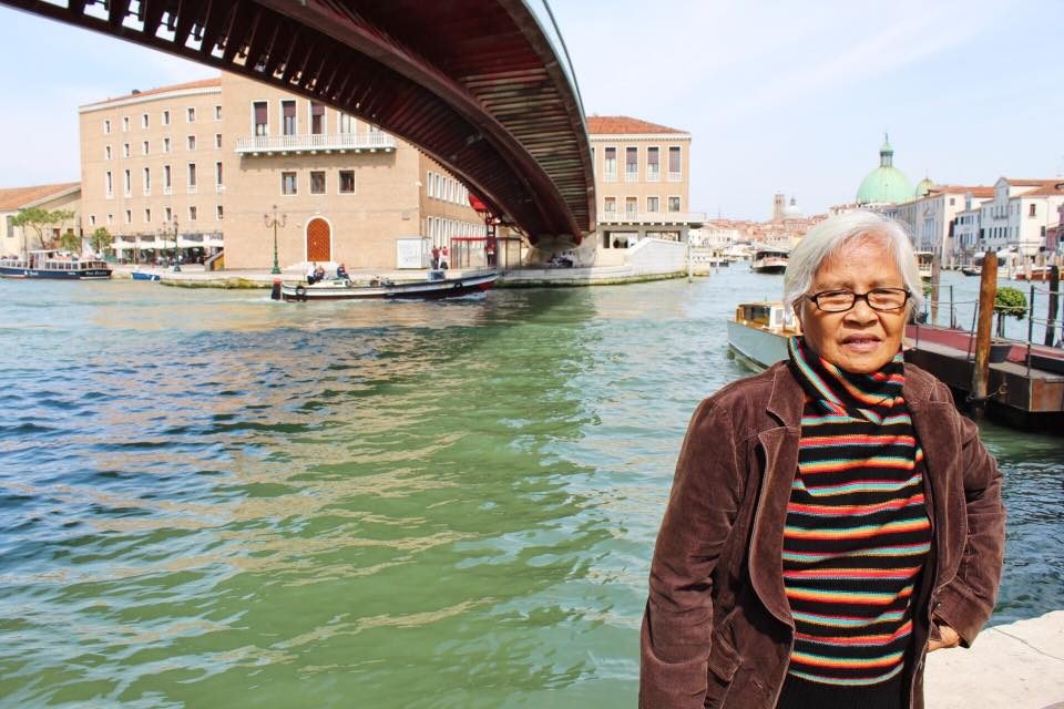 PREPARE YOUR WALLETS. The author's grandmother in Venice. Before going on a trip with your grandparents, make sure you are prepared budget-wise. Photo by Don Kevin Hapal 