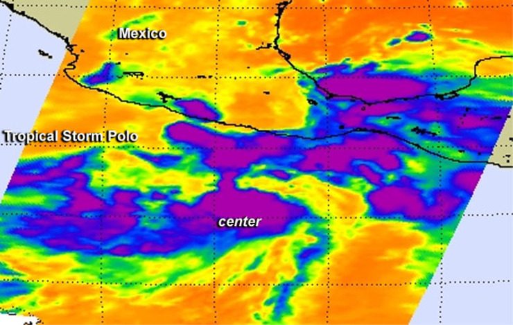 Hurricane Polo surges off Mexico’s Pacific coast