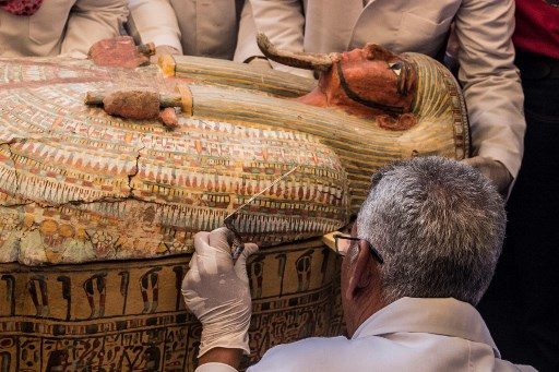 Egypt unveils trove of ancient coffins excavated in Luxor
