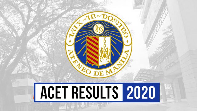 Ateneo de Manila releases ACET 2020 results