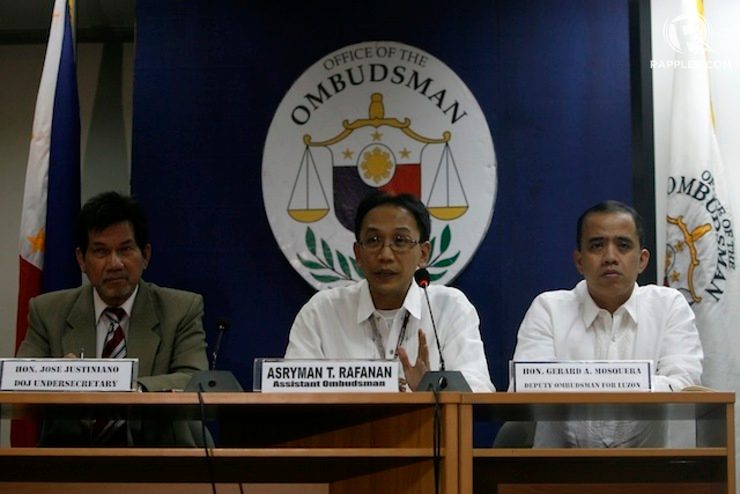 NEXT BATCH. Assistant Ombudsman Asryman Rafanan discloses the list of former members of the Congress included in the 2nd batch of cases to be filed at the Sandiganbayan in connection with the multi-million-peso Priority Development Assistance Fund (PDAF) scam during a press briefing at the Office of the Ombudsman in Quezon City on January 12, 2015. Photo by Ben Nabong/Rappler