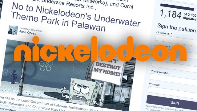 VIRAL: Environmentalists gather signatures to protest Nickelodeon park in Palawan