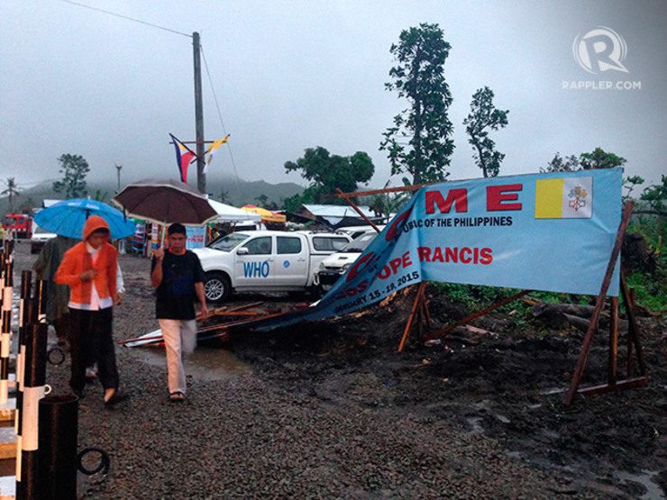Storm Amang dampens Pope trip to Leyte