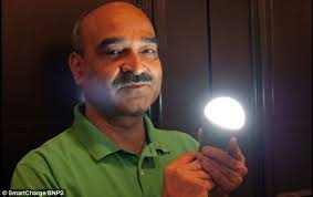 SHAILENDRA SUMAN. The inventor shows off his creation. Photo from Smartcharge