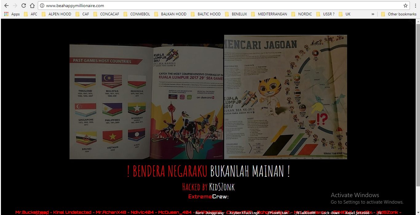 Buntut insiden bendera terbalik, 27 situs Malaysia diretas