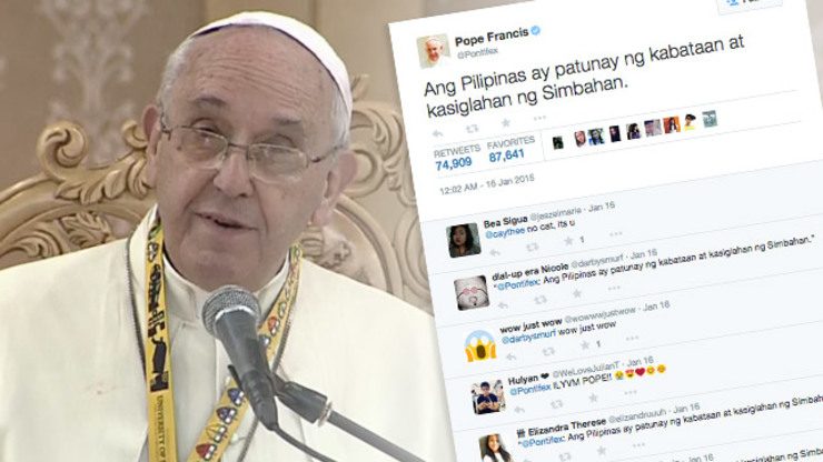 Pope Francis in the Philippines: Filipinos set Twitter records