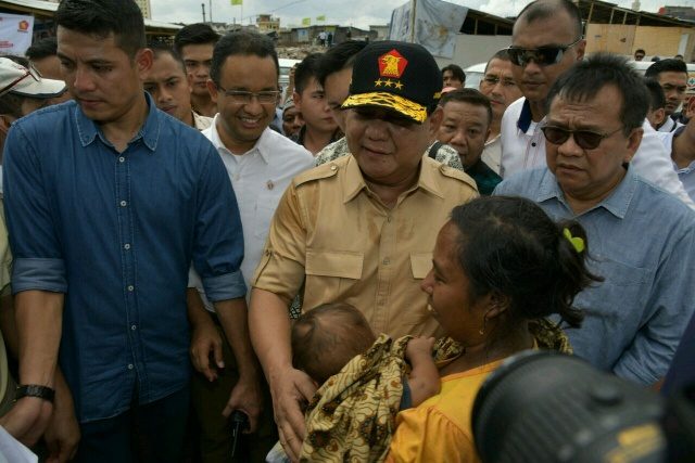 Prabowo ikut dampingi Anies kampanye di Kampung Akuarium