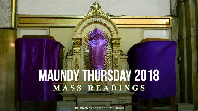 Holy Week 2018: Mass readings for Maundy Thursday