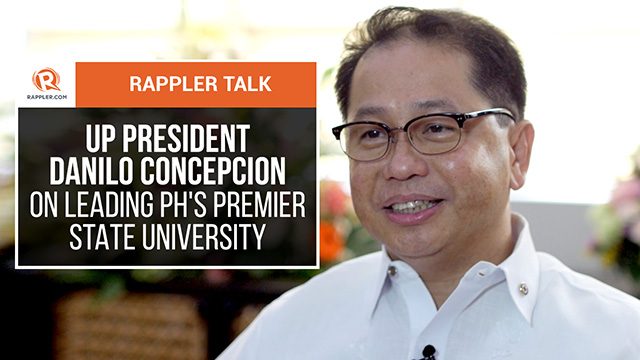 Rappler Talk: Danilo Concepcion on leading the University of the Philippines