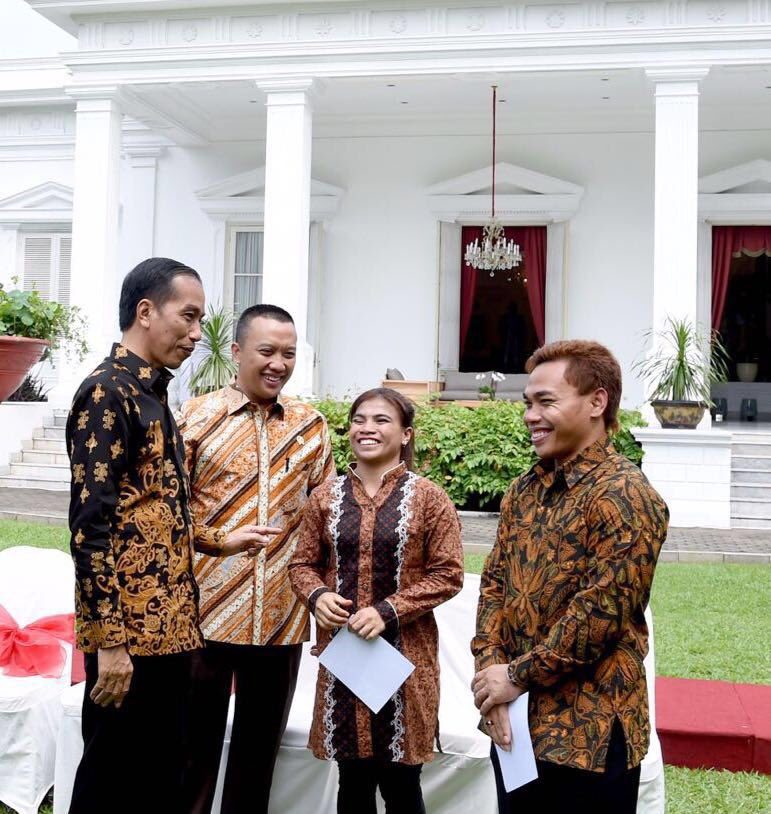FOTO: Jokowi menyambut atlet peraih medali perak Olimpiade Rio