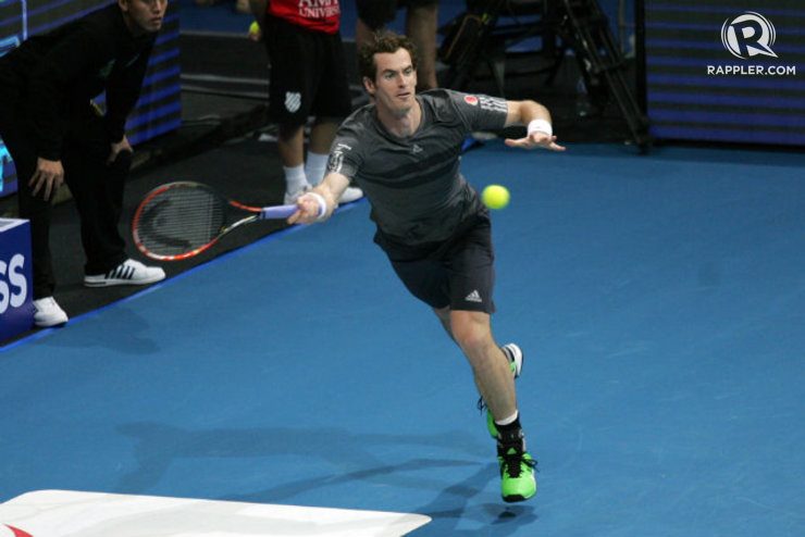 Andy Murray in action in the Philippines. Photo by Josh Albelda