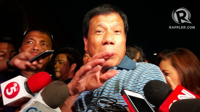 Duterte to supporters: Respect others’ opinion