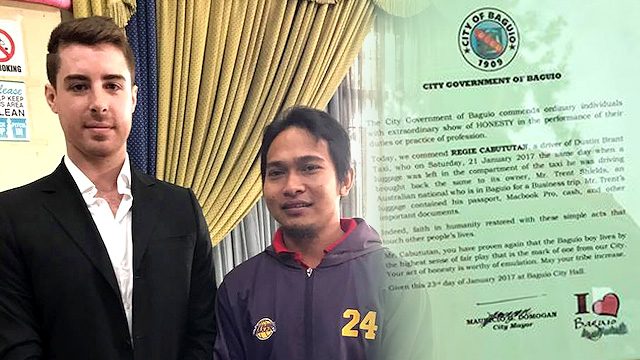Honest Baguio City taxi driver gets scholarship