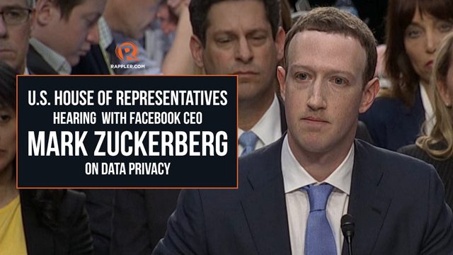 LIVE: U.S. House of Representatives hearing with Facebook CEO Mark Zuckerberg on data privacy