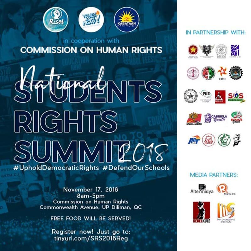Education advocates to gather in Students’ Rights Summit 2018