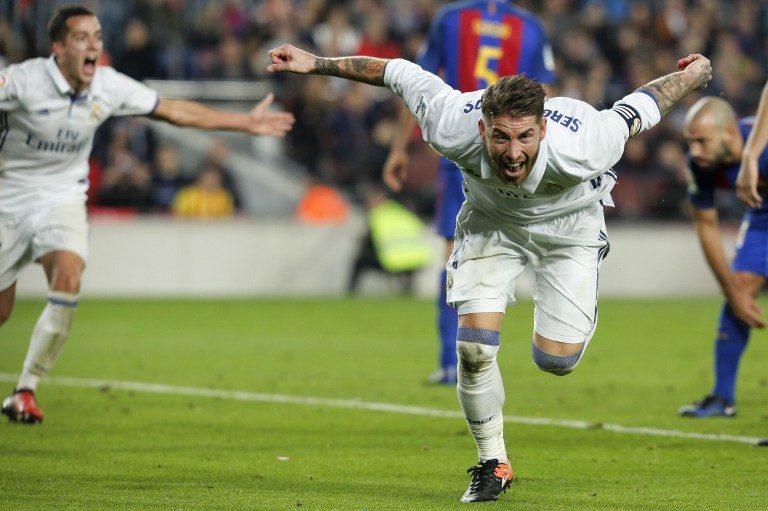 Ramos’ stoppage time equalizer rescues Real Madrid in El Clasico
