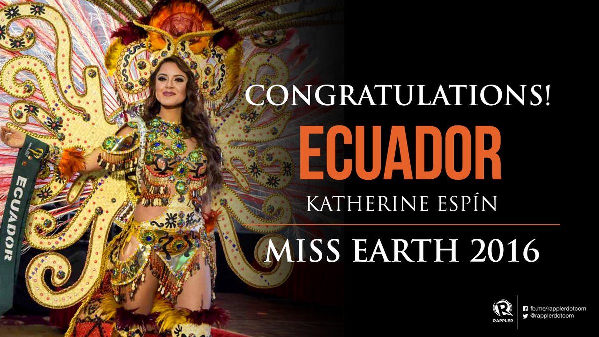 Katherine Elizabeth Espín dinobatkan sebagai Miss Earth 2016