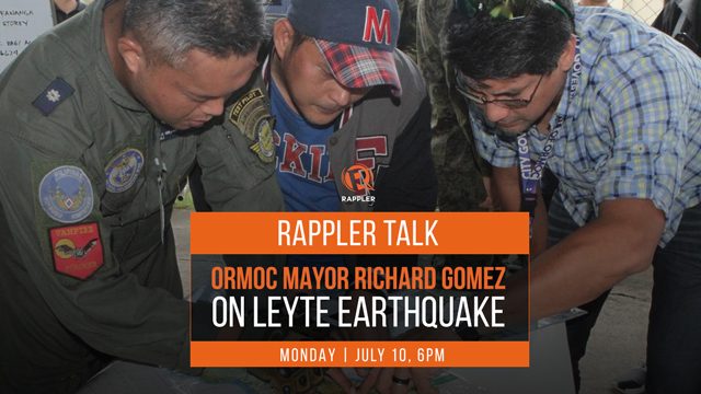 Rappler Talk: Ormoc Mayor Richard Gomez on Leyte earthquake