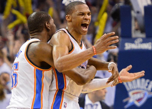 Durant, Westbrook combine for 91 points as Thunder outlast Magic