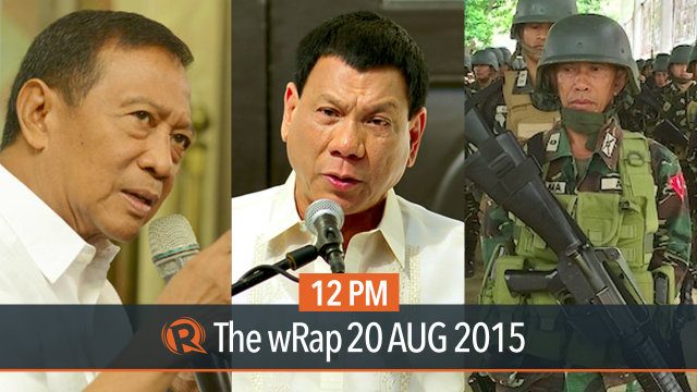 Binay’s pledge, NP-Duterte talks, Abu Sayyaf clash | 12PM wRap