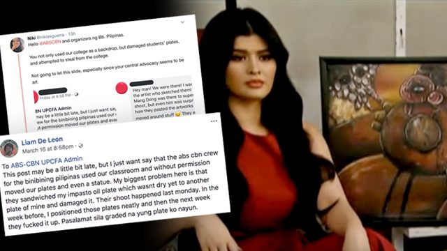 UP Fine Arts students call out Bb Pilipinas, ABS-CBN over damaged artworks