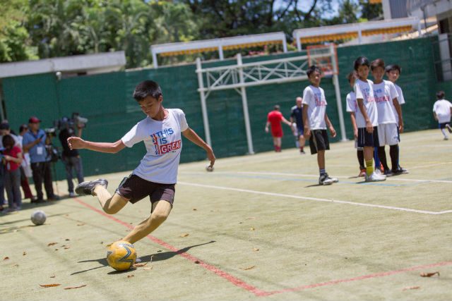 A-GAME. Most of the kids have been playing since 2011 and admitted that football has changed their lives. Photo by Erwin Canlas/UA&P