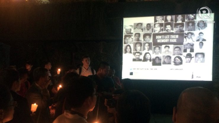 Journalists light candles for Maguindanao massacre victims