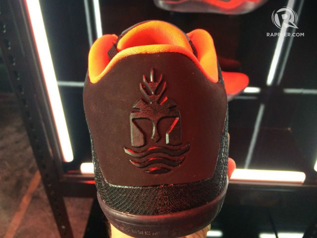 ACHILLES. The legendary warrior's sign is embedded on the back of Bryant's new shoe. Photo by Naveen Ganglani/Rappler 