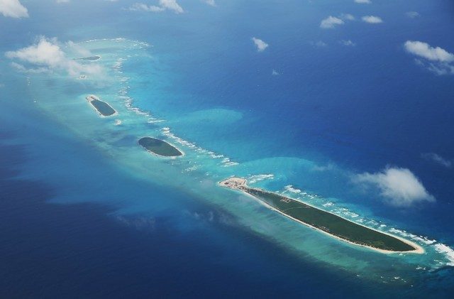 PARACEL ISLANDS. An aerial view of Qilianyu islands in the Paracel chain, which China considers part of Hainan province on August 10, 2018. File photo by AFP 