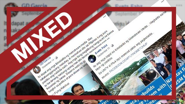 MISLEADING: Facebook albums say ‘no media coverage of some Duterte achievements’