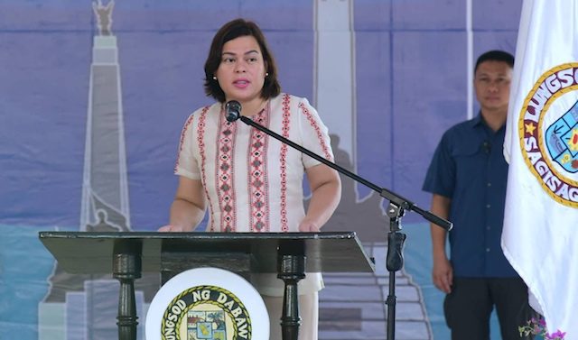 Sara Duterte wants martial law lifted in Davao City