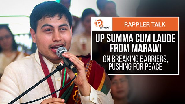 Rappler Talk: UP summa cum laude from Marawi on breaking barriers, pushing for peace