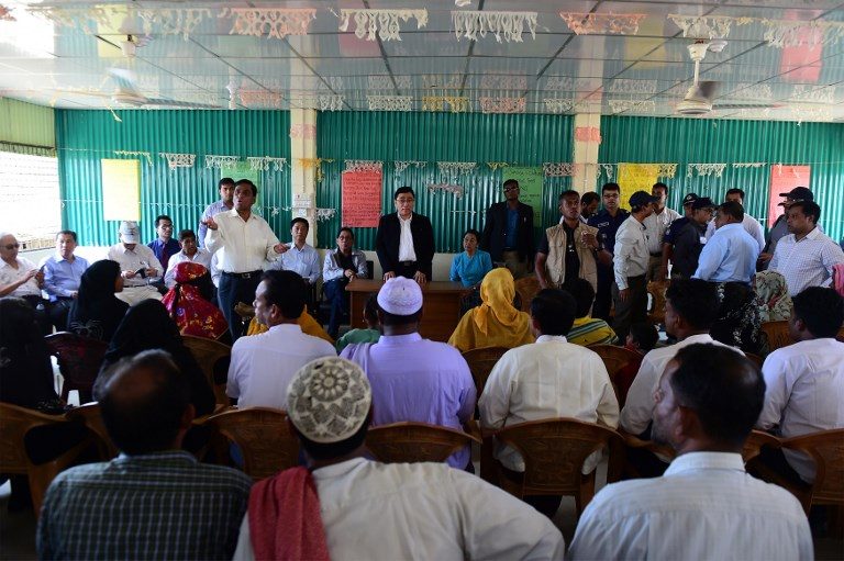 Myanmar minister makes landmark visit to Rohingya camp