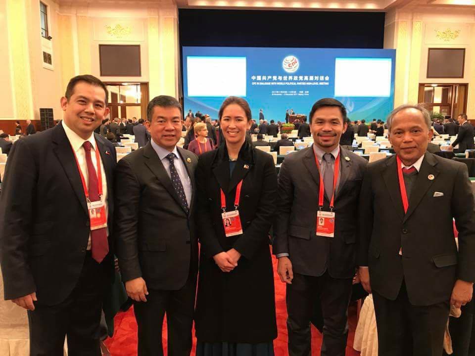 CHINA. Yu with several members of the PDP-Laban during a trip to Beijing, China in 2017. Photo from Pimentel's official Facebook account 