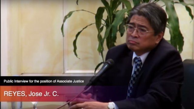 Jose Reyes Jr appointed Supreme Court justice