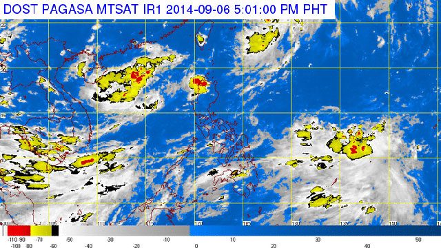 PAGASA satellite image as of 5 pm, September 6, 2014