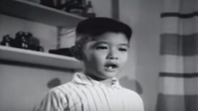 ACTOR? In the movie 'Iginuhit ng Tadhana', a young Bongbong Marcos recites a speech about his dream of becoming a politician. Screengrab from Youtube  