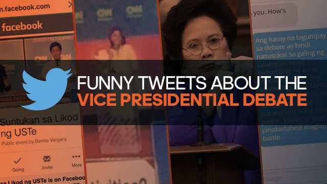 ‘Suntukan sa UST,’ Chiz for Waze, and other funny VP debate posts