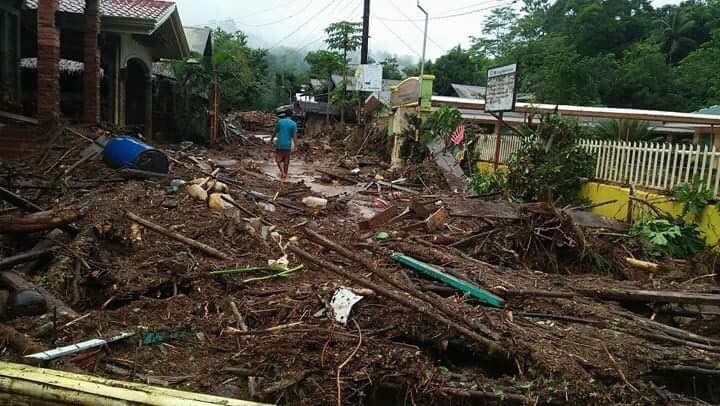 Mud, debris fill Surigao del Sur streets after Basyang onslaught