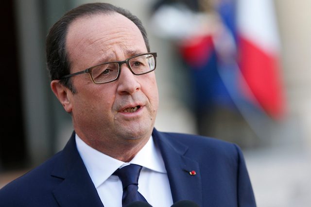 SERANGAN PARIS. Presiden PPerancis Francois Hollande menyalahkan ISIS sebagai otak serangan Paris. Foto oleh Yoan Valat/EPA   