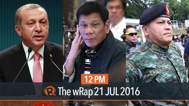 Duterte, Dela Rosa, Erdogan | 12PM wRap