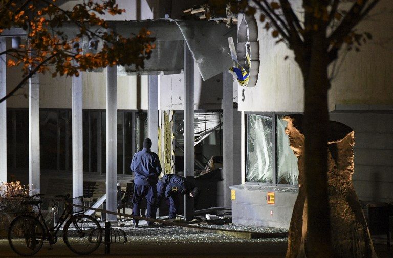 Powerful explosion rocks Swedish police station